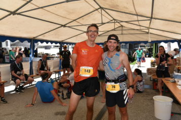 Markus Brennauer (links) und Adrian Niski (rechts) belegten den zweiten bzw. dritten Rang beim KOASA-Marathon. 