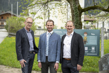 Die Bürgermeister der drei beteiligten Gemeinden: Stefan Deingruber (Fischbachau), Georg Kittenrainer (Bayrischzell) und Rainer Fankhauser (Thiersee).