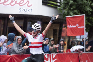 Die Tirolerin Leila Gschwentner holte sich den Sieg beim Radkriterium 